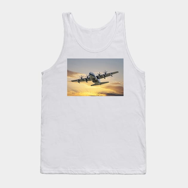 Lockheed Hercules Sunset Mission Tank Top by derek beattie